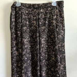 LulaRoe Madison Brown and Black Floral Skirt